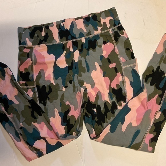 LOGO by Lori Goldstein Pants - LOGO Lounge Camouflage Leggings Size S